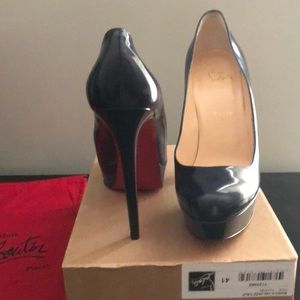 Navy patent Christian Louboutin heels